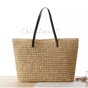 New Straw Beach Bag Tote Shoulder Handbag